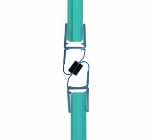 Duschdörrtätning med magnetprofil, 180°, för 6-8mm glas L=2010mm