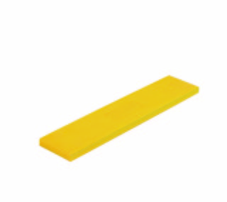 Plastkloss 100x20x4 mm, gul        kartong á 1000st