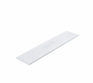 Bär- och distanskloss, vit plast   100x20x1 mm, påse 100st