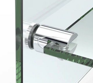 Glas-hyllehållare , för 6-10mm glas