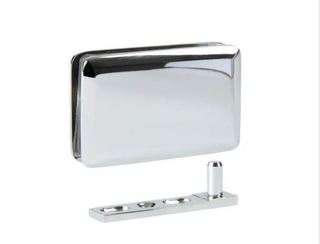 Vitreasy 006 Möbelhörn gångjärn,   glas-trä 65 x 40 mm, blankkrom