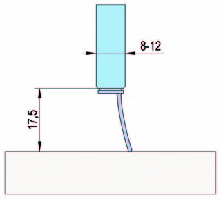 Duschdörrstätning 16mm tätn.läpp,  för 8mm glas L= 2500mm