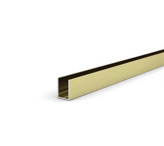 U-profil 15 X 20 mm, borstad       mässing, 2500 mm