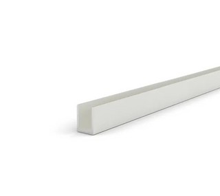 U-profil 15 X 20 mm, matt vit      , 2500 mm