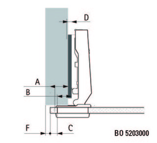 Vitreasy 002 Gångjärnsarm          överliggande