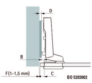 Vitreasy 002 Gångjärnsarm