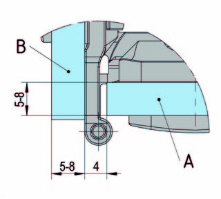 Vitreasy 003 Möbelgångjärn,        glas-glas