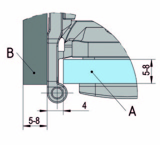 Vitreasy 003 Möbelgångjärn,        glas-trä