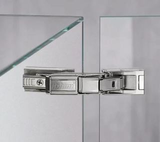 Cristallo, glas-glas, komplett     gångjärn inkl. dämpare & limplatta