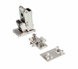 Cristallo, glas-trä, komplett      gångjärn inkl. dämpare & limplatta