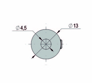 Punktfäste ø 13 x 20 mm            med platt huvud 4-pack