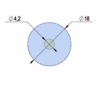 Punktfästen ø 18 x 20 mm           med platt huvud 4-pack