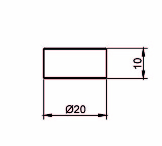 Glasrondeller · borosilikat 20mm   diam. polerad på alla sidor