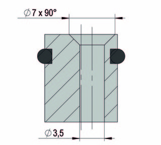 Glasstöd ø 10 x 12 mm ± 1,5 mm     höjdjusterbar