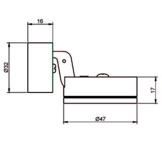 Glasdörrgångjärn Verifix®, G/G     , satin rostfritt stål