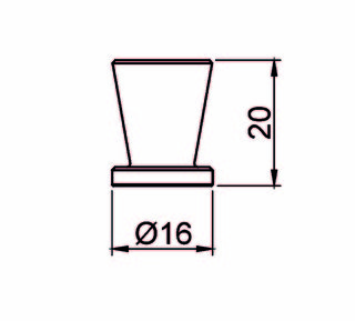 Dörrhandtag / ø 16/ 13 x 20 mm