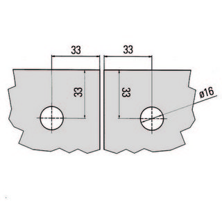 Glasdörrlås med glasbearbetning    , 31 x 49 mm