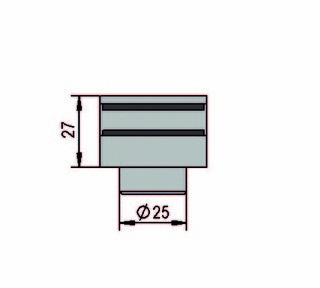 Slide over lås, natur              E4/C0, 8 mm