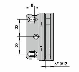 Duschdörrsgångjärn Bilbao          Premium, G-V 90°, svart