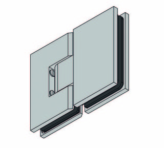 Gångjärn Bilbao Select G/G 180°,   blankförkromad
