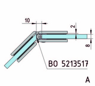 Gångjärn Bilbao Select G/G 135°,   blankförkromad