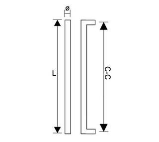 Draghandtag för duschdörr SH001,   polerat RF stål