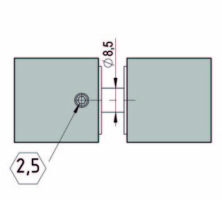 Duschdörrknopp SK003, polerad      mässing