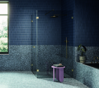 Vred för duschdörr SK003, borstad  mässing