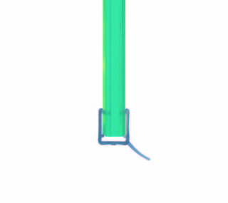 Duschdörrtätning m. vattenavvisare , för 6-8mm glas, L= 2160mm