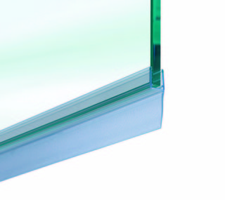 Duschdörrstätning m. vattenavvisare, 6-8mm glas, L= 2160mm