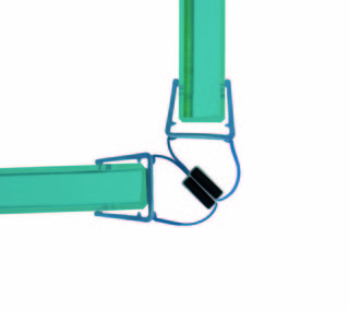 Duschdörrtätning med magnetprofil  90° för 6-8mm glas, L= 2160mm