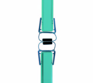 Duschdörrtätning med magnetprofil, 180° för 6-8mm glas, L= 2160mm