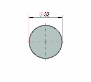 Duschdörrknopp RK 002 dubbelsidig, svart