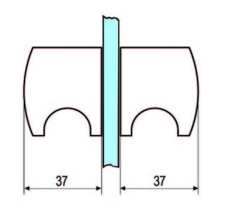 Duschdörrknopp RK030,              blankförkromad