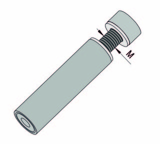 Punktfäste med gänginsats för      väggmontering