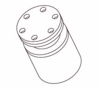 Punktfäste Ø 22x22 mm rostfritt    stål