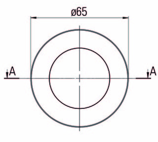Skjutdörrhandtag, RF matt          för 8-12 mm glas