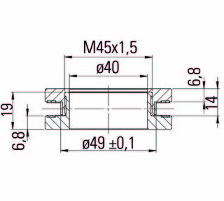 Skjutdörrhandtag, RF matt          för 8-12 mm glas
