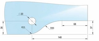 Nedre pivotgångjärn PT10, svart