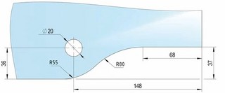 Pivotbeslag PT30.3 för             överljus, borstat RF 304