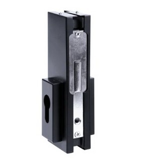 Hörnlås US10,                      profilcylinder, svart