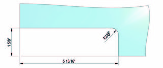 Hörnlås US 10, flatbult,           profilcylinder, borstat RF stål