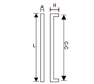 Draghandtag för dusch SH002 med    knopp på ena sidan, RF-utseende
