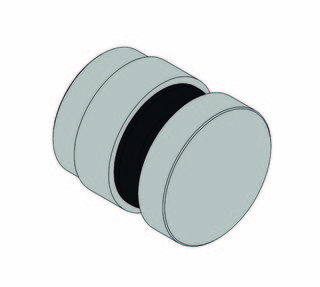 Punktfäste Ø 40mm justerbar, glas  10-13,52mm, svart