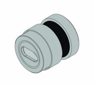 Punktfäste Ø 40mm justerbar, glas  10-13,52mm, svart