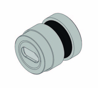 Punktfäste Ø 40mm justerbar, glas  15-21,52mm, svart