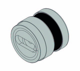 Punktfäste Ø 50mm justerbar, glas  10-13,52mm, svart