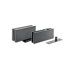 Alva självstängande beslag PT20,   set, för 8-12mm glas, EN 3, svart