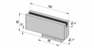 Alva självstängande beslag PT20,   set, för 8-12mm glas, EN 3, svart
