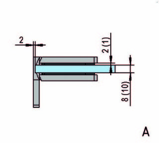 Gångjärn Santos G/V 90°            enkelsidigt, svart, 1 par